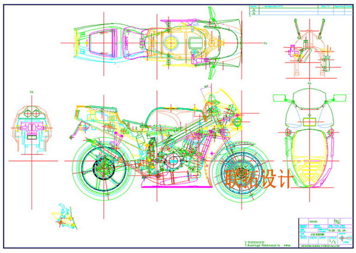 为AOSHIMA公司设计的摩托车模型