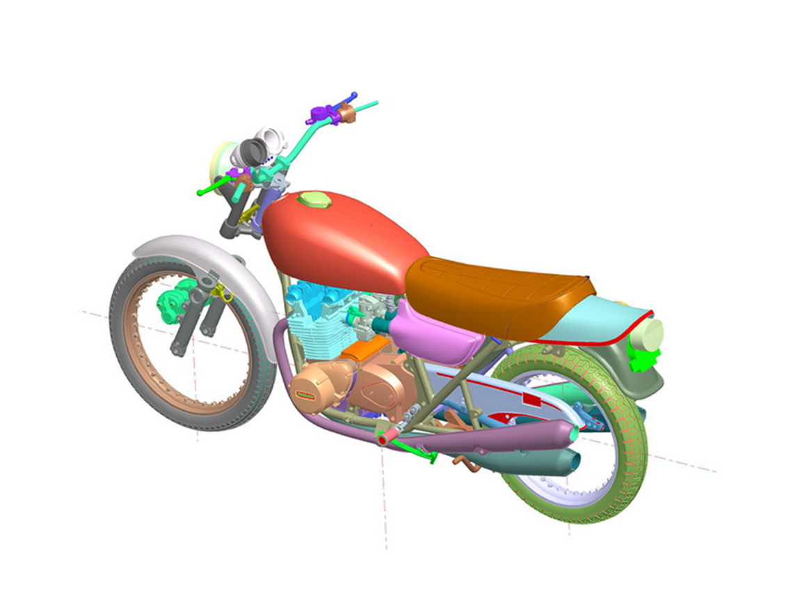 玩具摩托车抄数设计